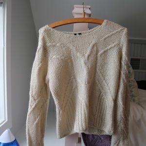 Knit Cream/Light Brown Sweater- Joes